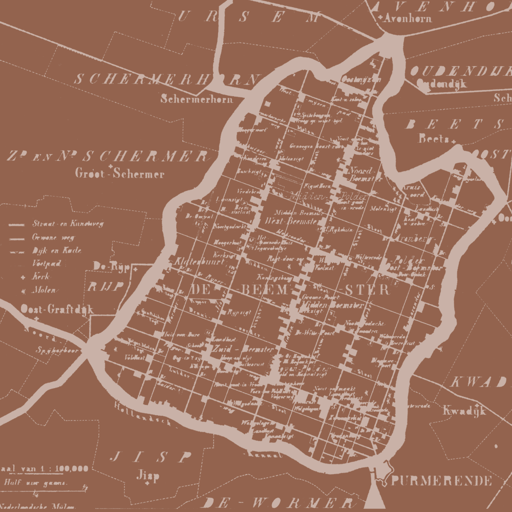 beemsterkaart lichtbruin