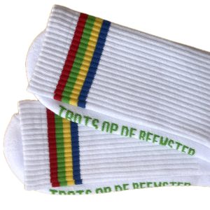 Beemster sokken wit met vlag