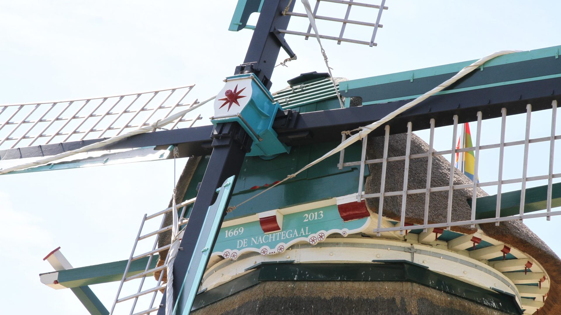 Korenmolen de Nachtegaal draaipunt wieken