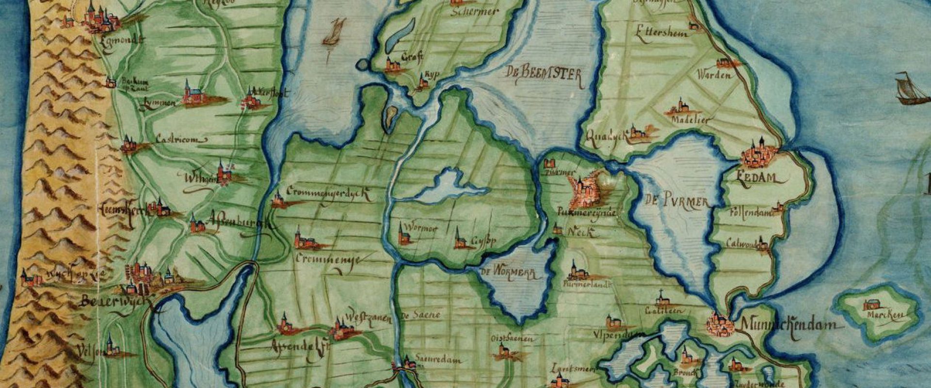 kaart Holland 1573 naar C Sgroten